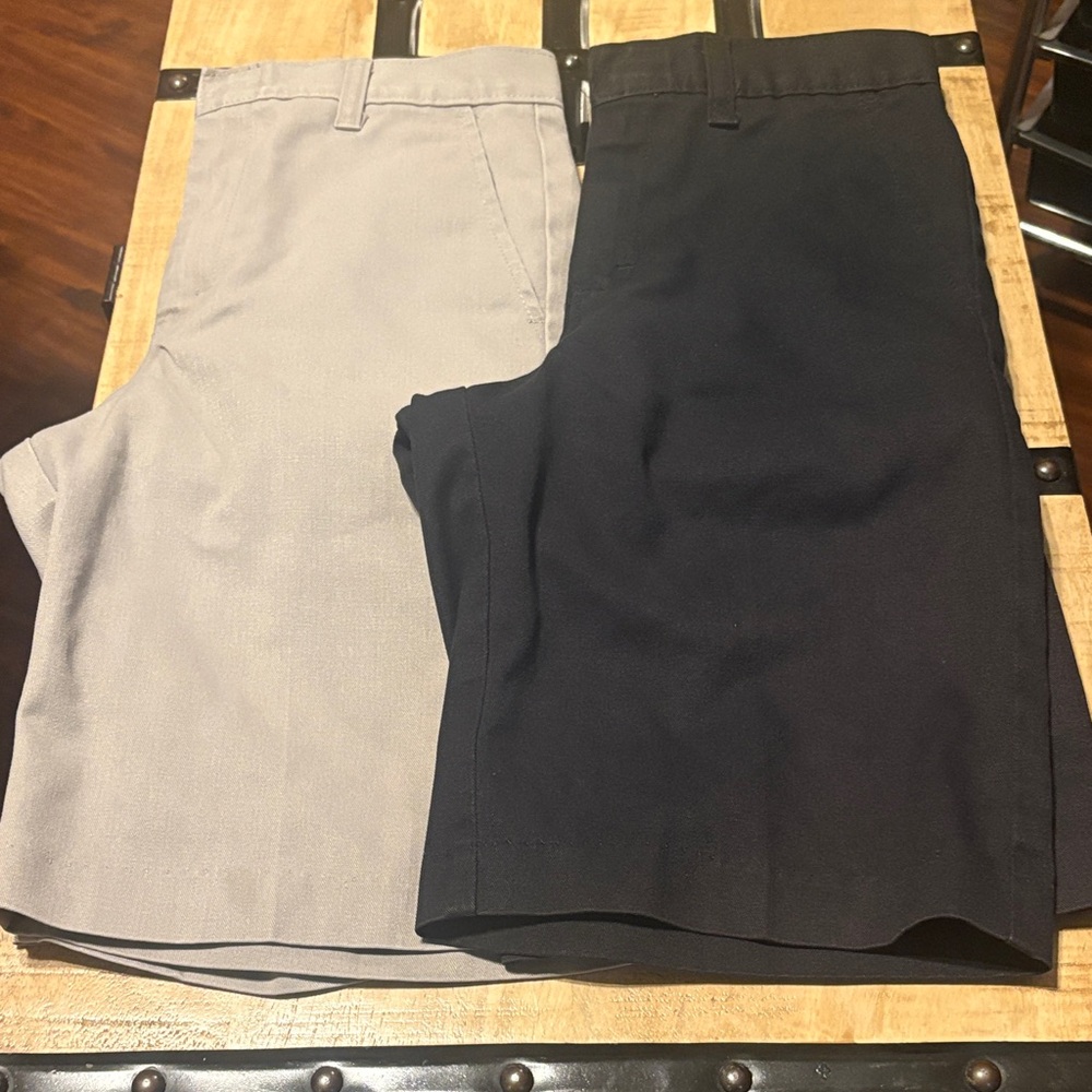 Dickies Boys Black and Light Gray/Khaki Work Shorts